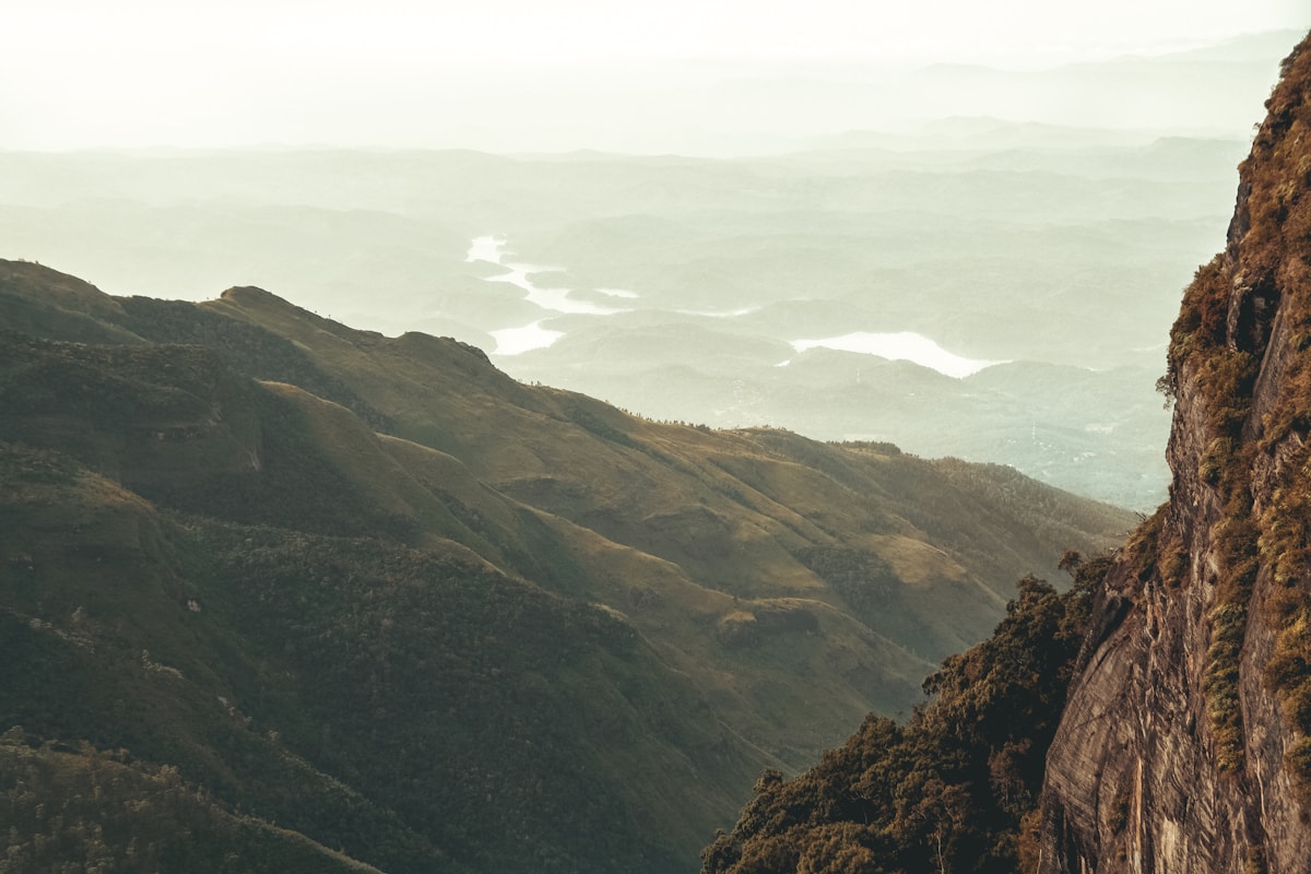 Sri Lanka highland landscape during dry season