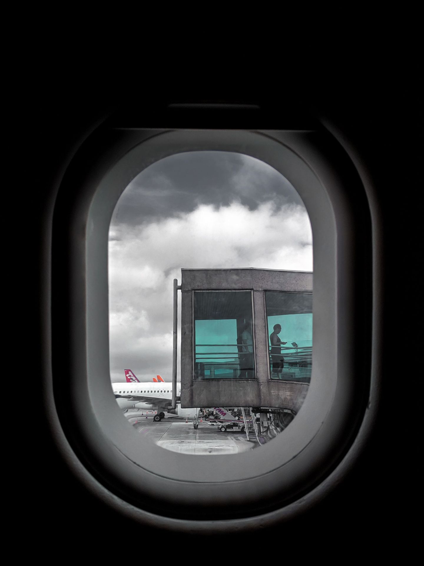 Airport terminal through airplane window — British Airways launches Colombo service October 2026