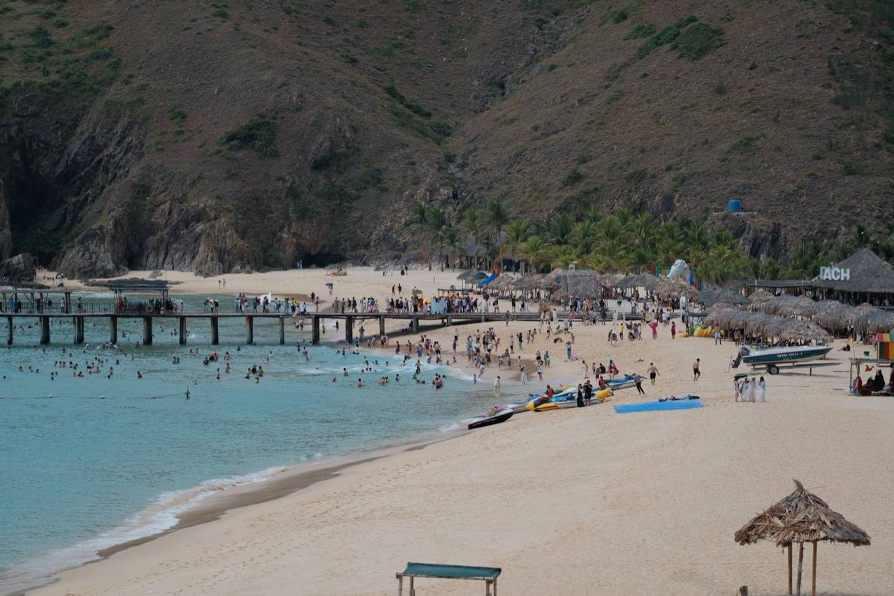 Tourists enjoying a tropical beach - Sri Lanka passes 1.1 million arrivals June 2026