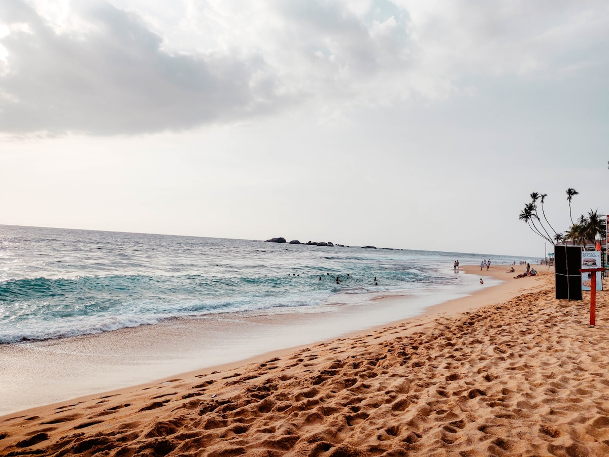 Clear turquoise water at Nilaveli beach near Trincomalee on Sri Lanka's east coast